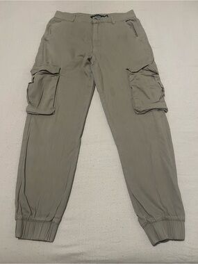refuge women Olive-Taupe Cargo Jogger Pants